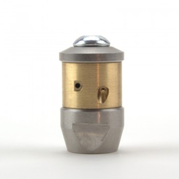 Rotating nozzle with 90 ° opposed jets Ø35mm, 3/8 "F, INOX inserts and Stopper Head