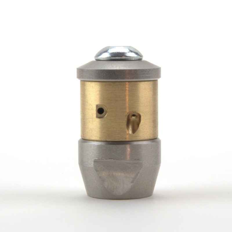Rotating nozzle with 90 ° opposed jets Ø35mm, 3/8 "F, INOX inserts and Stopper Head