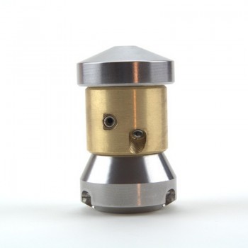 Rotating nozzle with 90 ° opposed jets Ø35mm, 3/8 "F, INOX inserts and Stopper Head