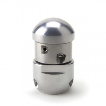 Rotating nozzle with 90 ° opposed jets Ø35mm, 3/8 "F, INOX inserts and Stopper Head