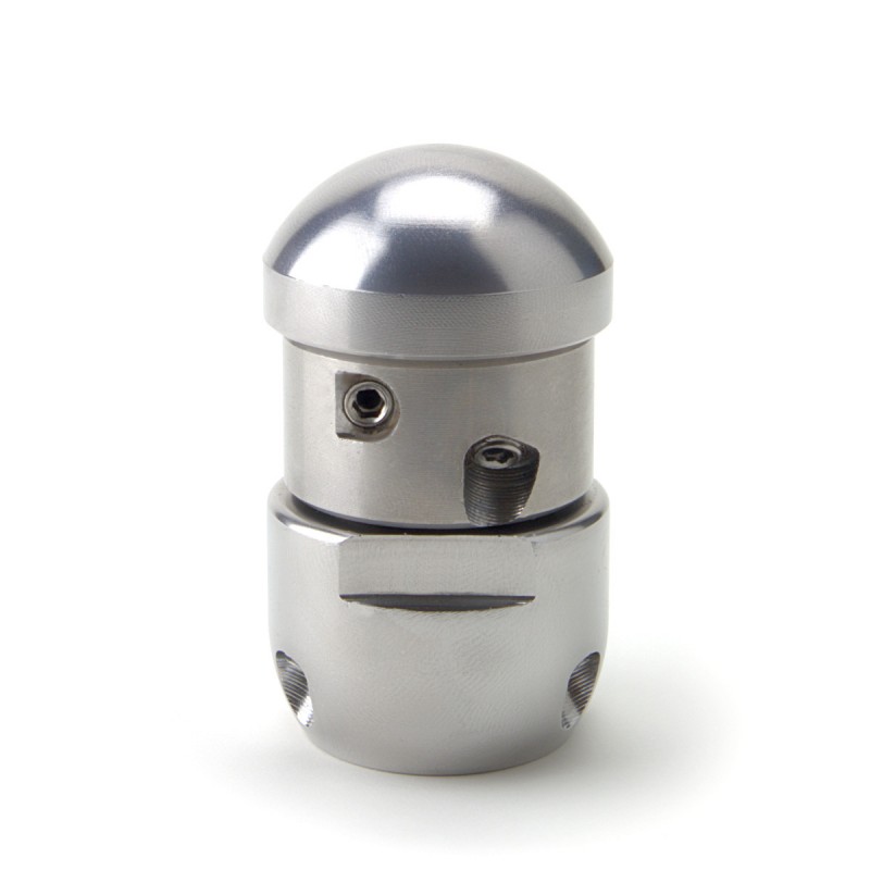 Rotating nozzle with 90 ° opposed jets Ø35mm, 3/8 "F, INOX inserts and Stopper Head