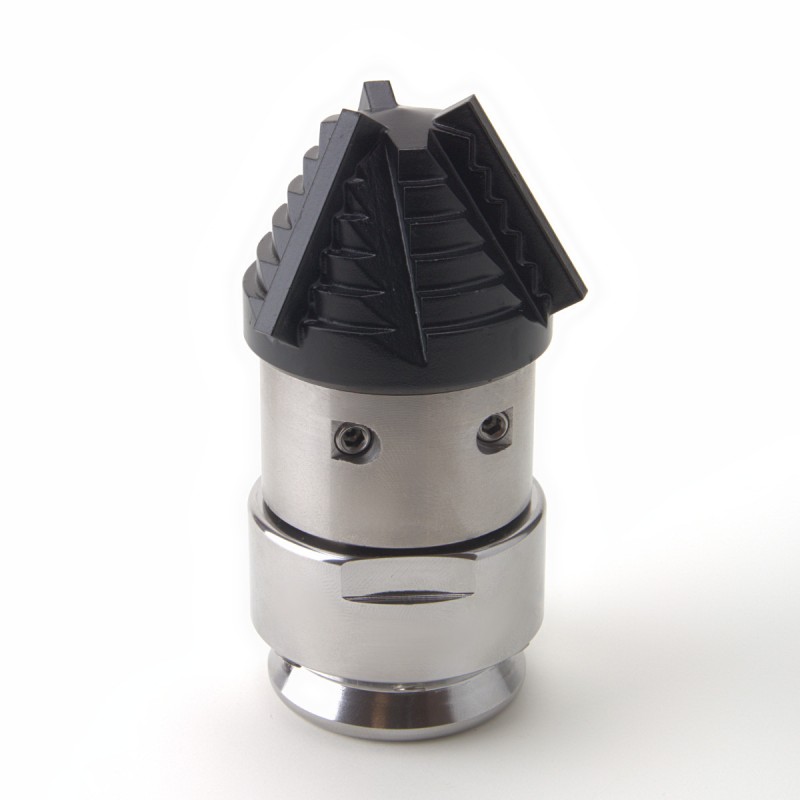 Rotating nozzle with 90 ° opposed jets Ø35mm, 3/8 "F, INOX inserts and Stopper Head