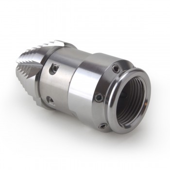 Rotating nozzle with 90 ° opposed jets Ø35mm, 3/8 "F, INOX inserts and Stopper Head