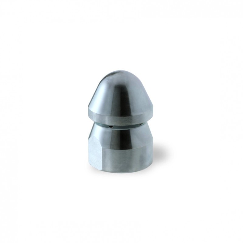 Ugello Testa Tonda Ø28mm da 1/2" in Acciaio INOX con inserti Standard