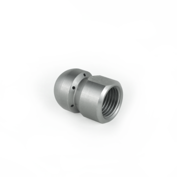 Ugello Testa Tonda Ø18mm da 1/4" in INOX con inserti Standard
